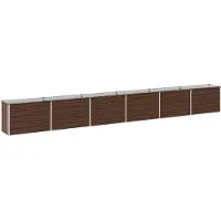 Syfax Hochbeet im Garten Schwarznuss 480 x 40 x 55 cm