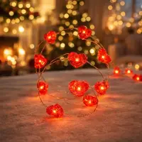Dripio LED-Lichterkette mit Herzen, 1,5 m, 20 LEDs, batteriebetrieben