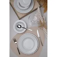 Hermia Concept , Hochwertiges Geschirrset (18 Teile) - 100% Porzellan, Weiß, 27 cm