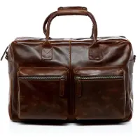 Merkloos Laptoptasche aus echtem Leder BRIGHTON für 15,4 Zoll