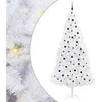 Syfax Künstlicher Weihnachtsbaum Weiß 300 cm PVC und Stahl