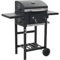 vidaXL 3-in-1 Outdoor-Pizzaofen & Grill Schwarz