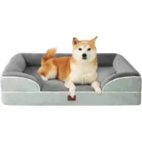 Merkloos Hundebett, Hundekissen - Orthopädisch - Memory-Schaum - Wasserdicht - Rutschfest - Abnehmbarer Bezug