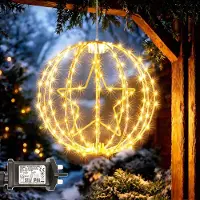 Dripio Weihnachtsstern-Lichterkette 200 LED, IP65, schwarz, 5 m Kabel