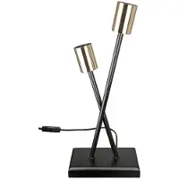 Casablanca Tischleuchte, "Cross", Metall, schwarz, , L. 10 cm, B. 18 cm, H. 42 cm 79955