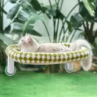 Dripio Faltbares Katzenbett L-Form für Fensterbank, 54x30cm, Grün, M