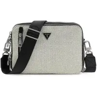 Merkloos Moderne Schultertasche mit Doppelreißverschluss