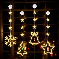 OEM 4 LED-Fensterlichter mit Saugnäpfen, warmweiß, batteriebetrieben
