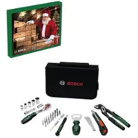 Bosch Adventskalender 2026 von mit 43 Werkzeugteilen, inklusive einer verschließbaren Tasche