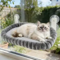 OEM Katzen-Fensterliege Hängematte faltbar grau M