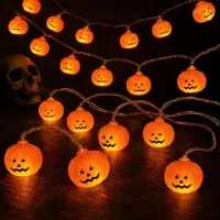 Dripio Halloween-Lichterkette, Kürbis, 3 m, 20 LEDs, batteriebetrieben