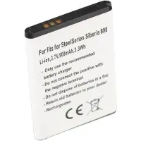 AccuCell Akku passend für SteelSeries Siberia 800, Li-Ion, 3,7V, 900mAh, 3,3Wh