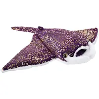 Wild republic Foilkins Manta Ray Teddy Lila Lila One Size