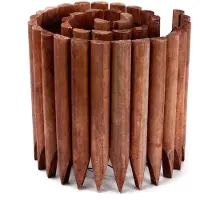 Merkloos Solidchoice – Flexible Holz-Bordüre, 120 cm, für eine natürliche Gartengestaltung