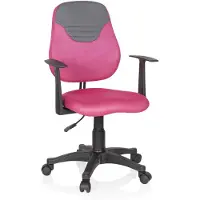 Dripio Kinderdrehstuhl KIDDY, Stoff rosa/grau, mitwachsend, 99x56x50 cm