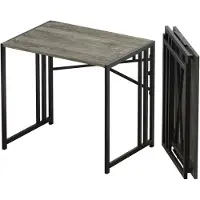 Selius Faltbarer Schreibtisch – 83 cm hoch, Schwarz-Eiche-Optik – 40 cm tief – für Büro und Gaming