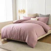 Trankielo – Bettwäsche-Set, 200 x 200 cm – Weiche Mikrofaser, bügelfrei und knitterarm, inklusive 2 Kopfbezüge, 80 x 80 cm