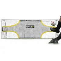 Merkloos Fußballtor Torwand Fangnetz - Schwarz und Gelb - One Size - Für Garten und Sportplatz