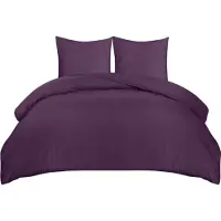Trankielo - Bettbezug-Set, 220x240 cm - 2 Kopfkissenbezüge, 65x65 cm - Lila, aus Mikrofaser - Langlebig und weich