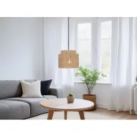 Meine Wunschleuchte Skandinavische Pendelleuchte einflammig hängend über Esstisch mit E27 LED Ø 31cm