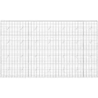 vidaXL Gabione mit 5 mm Draht und 10x10 cm Maschen 350x20x200 cm