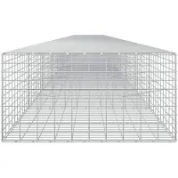 vidaXL Gabione mit 3,5 mm Draht und 5x10 cm Maschen 1100x100x50 cm