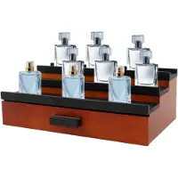 OEM Parfüm-Organizer, 3-stufige Anzeige, Holzbau, Schubladenspeicher, 32cm x 21,84cm x 10,41cm, vielseitige Verwendung