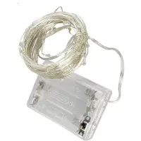 OEM LED-Lichterkette Kupferdraht 2 m RGBY 3xAA Batterie