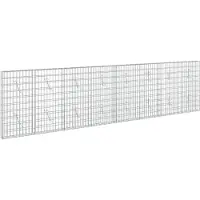 vidaXL Gabione mit 5 mm Draht und 5x10 cm Maschen 400x10x100 cm
