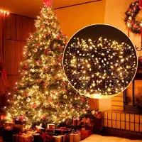 Dripio 50 m 2000 LED Lichterkette, warmweiß, grünes Kabel, 8 Modi, wasserdicht
