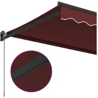 vidaXL Markise Manuell Weinrot 400x300 cm