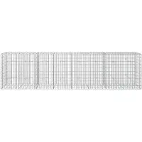vidaXL Gabione mit 5 mm Draht und 5x10 cm Maschen 400x20x100 cm