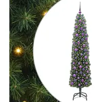 vidaXL Künstlicher Weihnachtsbaum mit 300 LEDs mit Ständer Grün 180 cm