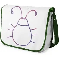 Merkloos Digitale Bedruckte Messenger-Schultasche für Kinder mit Khaki-Riemen