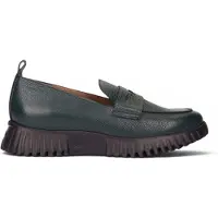 Wonders für Damen. A-4420 Flexfly 20 Slipper aus Leder in Grün (38), Wohnung, Keine, Lässig