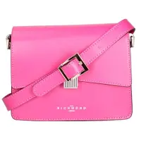John Richmond Umhängetasche Damen Echtleder Fuchsia Silber Fuchsia and Silver UNICA 22x16x8.5 cm JR-W-1104BX-D._FUXIA-SILVER