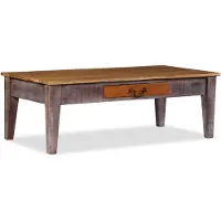 vidaXL Couchtisch Massivholz Vintage 118 x 60 x 40 cm