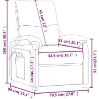 vidaXL Massagesessel Elektrisch Creme Stoff