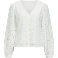 Object V-ausschnitt Puffärmel Bluse