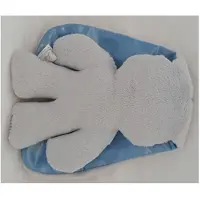 Harlekijn Kuscheltier Snuggle Bunny grau mit blauen Ohren 26 cm Plüsch