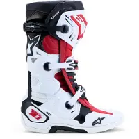 Alpinestars Tech 10 Stiefel White Black Bright Red