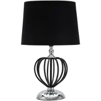 Mauro Ferretti , Tischlampe "Darky", Silber, E27, Durchmesser 28 cm, Höhe 44,5 cm, Schwarz, Silber