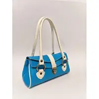 I Fratelli Firenze Damen Handtasche aus echtem Leder Verschluss mit Druckknopf Green UNICA 27x15x9 cm 5559-Verde