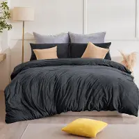 Trankielo - Flanell-Bettwäsche-Set, 200 x 200 cm - Warm und flauschig - Inklusive 2 Kopfbezüge, 80 x 80 cm