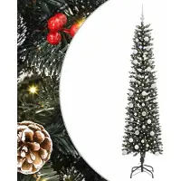 vidaXL Künstlicher Weihnachtsbaum mit 300 LEDs mit Ständer Grün 210 cm
