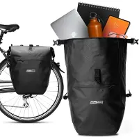 Merkloos Gepäckträgertasche Fahrradtasche wasserdicht - 25,4 l - Schultergurt und Tragegriff - Mit Reflektoren - Für Gepäckträger