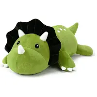 Merkloos Gewichteter Plüschdinosaurier – Triceratops – 60 cm