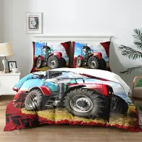 Trankielo – Mikrofaser-Bettwäsche-Set, 200x200 cm – Atmungsaktiv, weich, antiallergen, 3D-Muster, inklusive 2 Kopfkissen