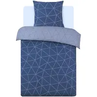 Trankielo – Bettbezug-Set, 140 x 200 cm – 100% Baumwolle – Atmungsaktiv und – Inklusive 1 Kopfbezug
