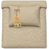 Trankielo – Reversibles Babybettwäsche, 100x135 cm – Baumwoll-Bettbezug mit Reißverschluss, weich und waschbar